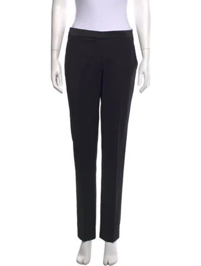 Pre-owned Sandro Straight Leg Pants In Black