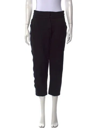 Pre-owned Sandro Straight Leg Pants In Black