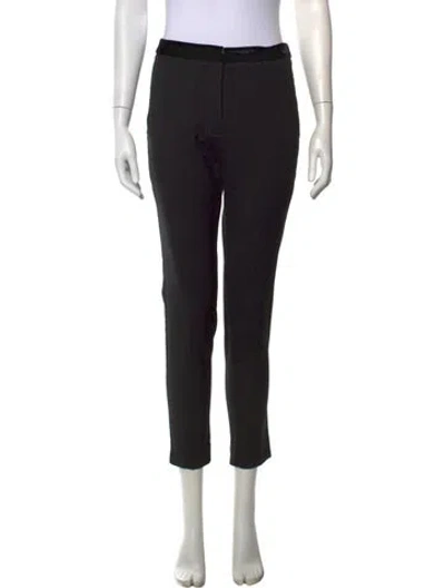 Pre-owned Sandro Straight Leg Pants In Black