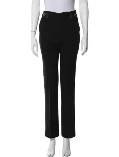 Pre-owned Sandro Straight Leg Pants In Black