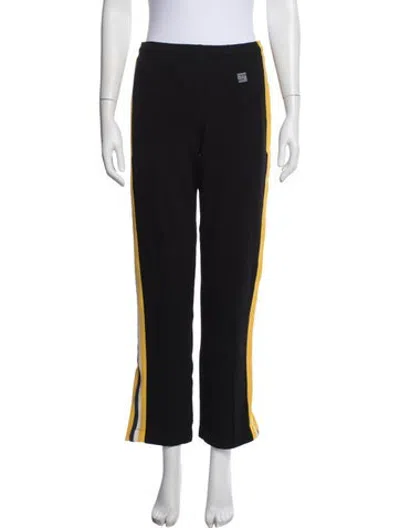 Pre-owned Sandro Straight Leg Pants In Black