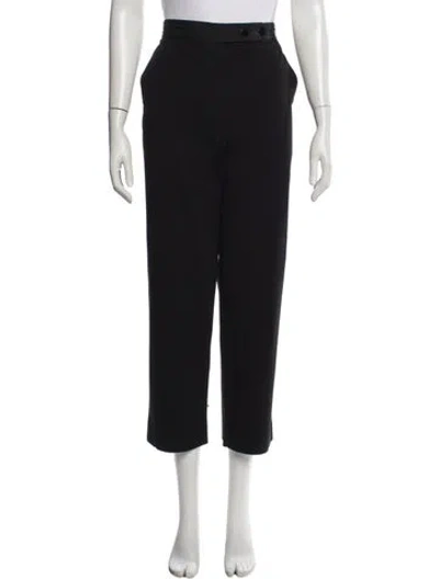 Pre-owned Sandro Straight Leg Pants In Black/blue