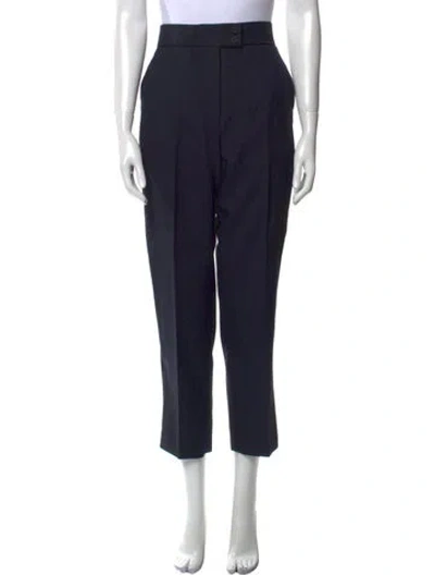 Pre-owned Sandro Straight Leg Pants In Blue