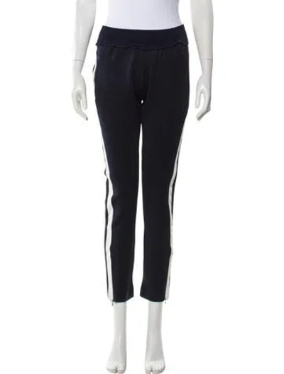 Pre-owned Sandro Straight Leg Pants In Blue
