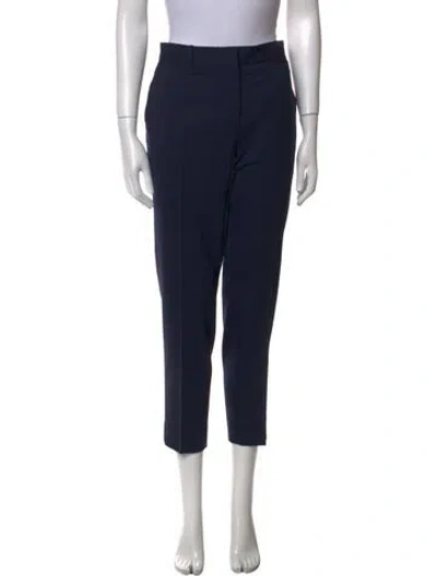 Pre-owned Sandro Straight Leg Pants In Blue