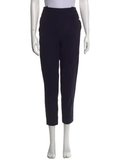 Pre-owned Sandro Straight Leg Pants In Blue