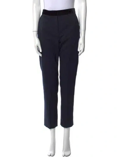 Pre-owned Sandro Straight Leg Pants In Blue