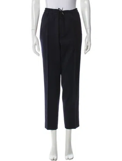 Pre-owned Sandro Straight Leg Pants In Blue