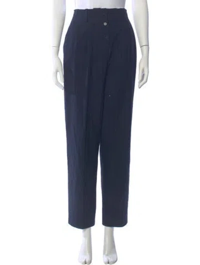 Pre-owned Sandro Straight Leg Pants In Blue