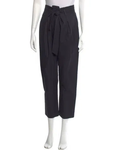 Pre-owned Sandro Straight Leg Pants In Blue