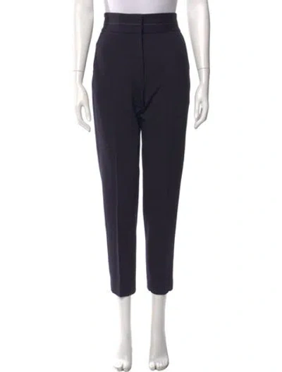 Pre-owned Sandro Straight Leg Pants In Blue