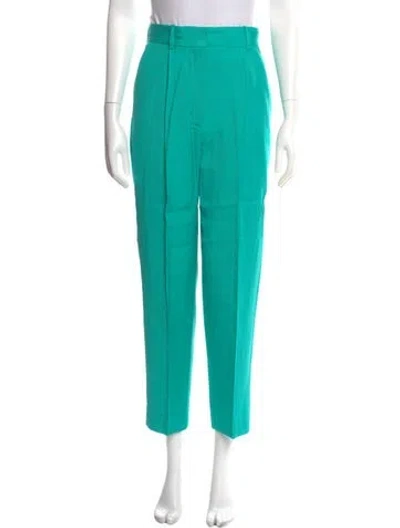 Pre-owned Sandro Straight Leg Pants In Blue