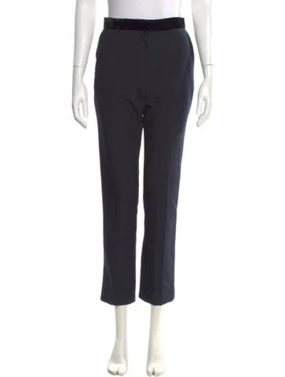 Pre-owned Sandro Straight Leg Pants In Blue