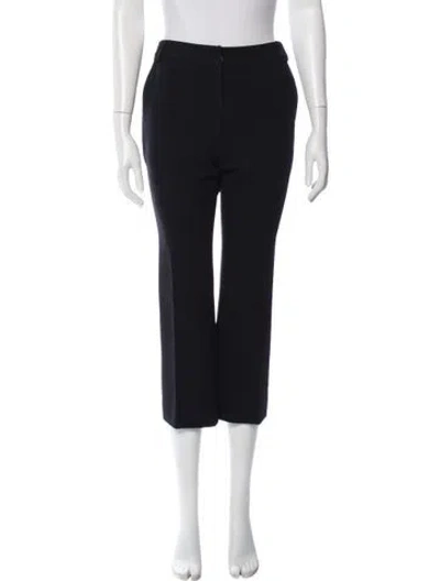 Pre-owned Sandro Straight Leg Pants In Blue
