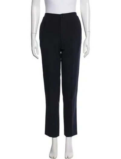 Pre-owned Sandro Straight Leg Pants In Blue