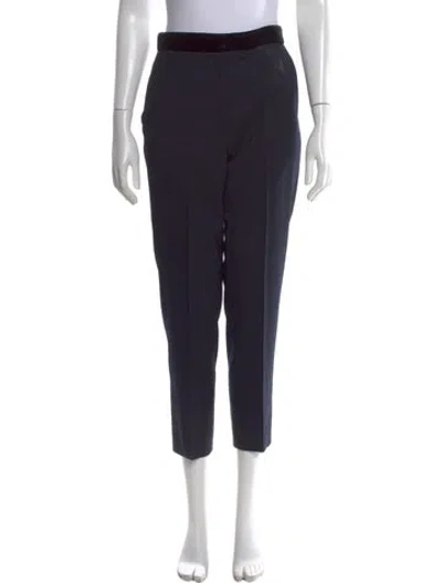 Pre-owned Sandro Straight Leg Pants In Blue