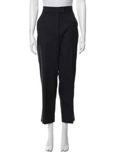 Pre-owned Sandro Straight Leg Pants In Blue