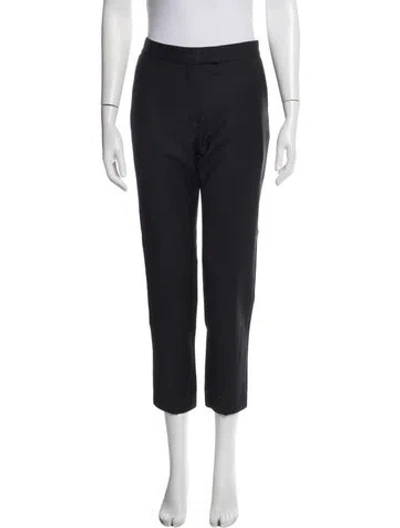 Pre-owned Sandro Straight Leg Pants In Blue