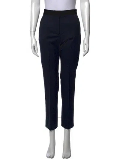 Pre-owned Sandro Straight Leg Pants In Blue