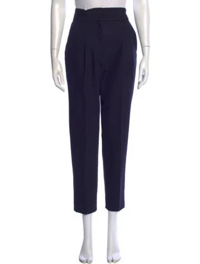 Pre-owned Sandro Straight Leg Pants In Blue