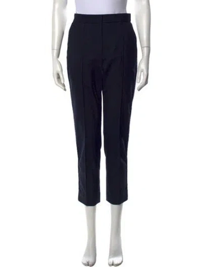 Pre-owned Sandro Straight Leg Pants In Blue