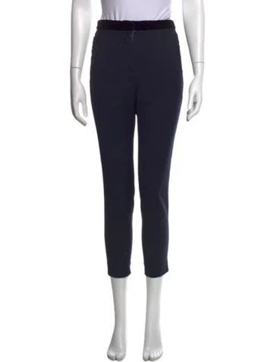 Pre-owned Sandro Straight Leg Pants In Blue