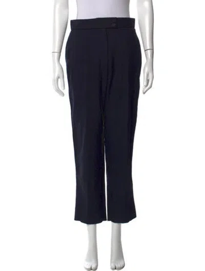 Pre-owned Sandro Straight Leg Pants In Blue
