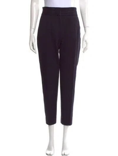 Pre-owned Sandro Straight Leg Pants In Blue