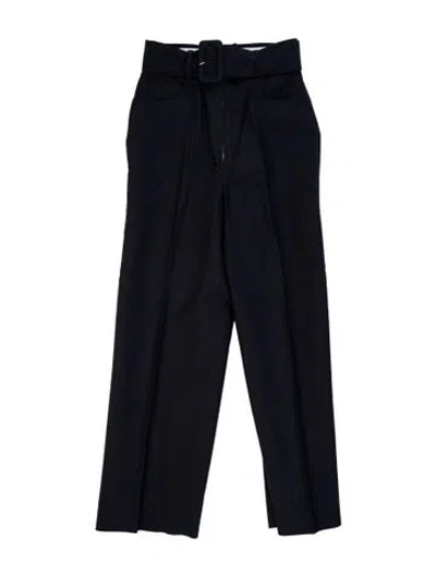 Pre-owned Sandro Straight Leg Pants In Blue