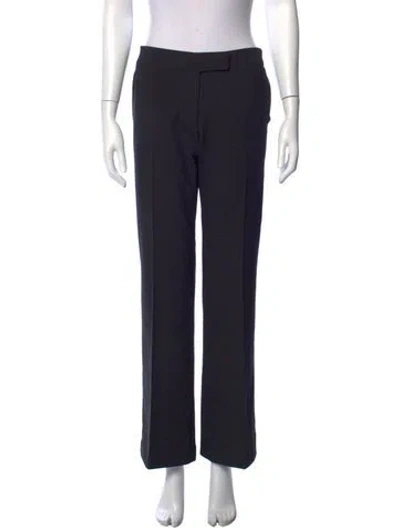 Pre-owned Sandro Straight Leg Pants In Blue