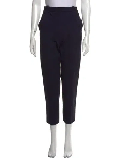 Pre-owned Sandro Straight Leg Pants In Blue