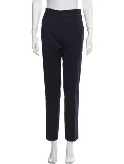Pre-owned Sandro Straight Leg Pants In Blue