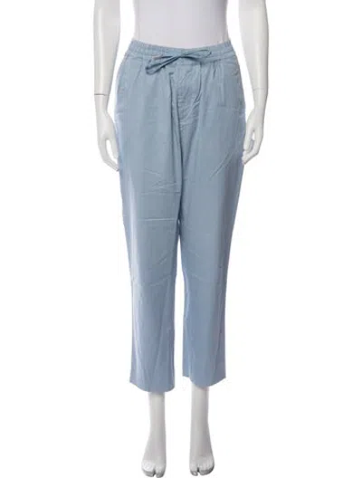 Pre-owned Sandro Straight Leg Pants In Blue