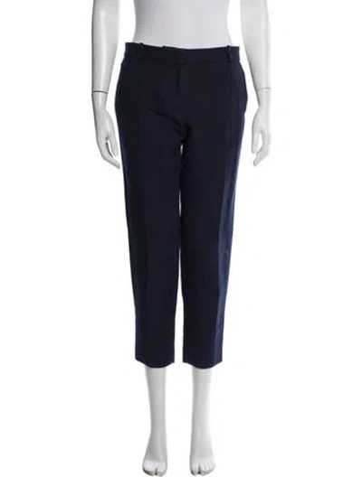 Pre-owned Sandro Straight Leg Pants In Blue/white