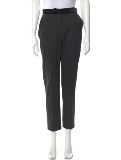 Pre-owned Sandro Straight Leg Pants In Gray