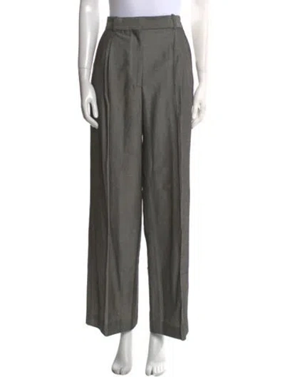 Pre-owned Sandro Straight Leg Pants In Gray