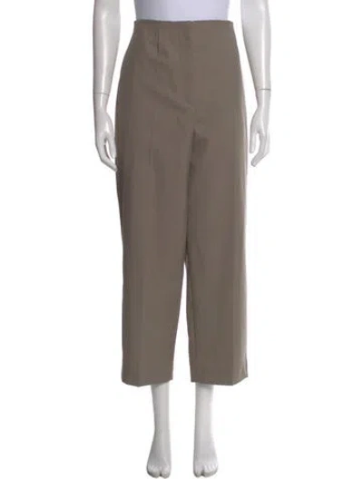 Pre-owned Sandro Straight Leg Pants In Gray