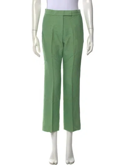 Pre-owned Sandro Straight Leg Pants In Green