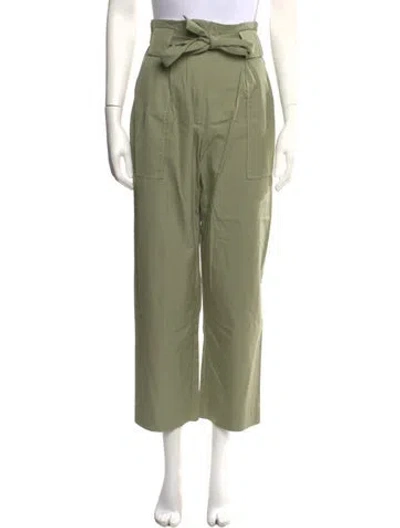 Pre-owned Sandro Straight Leg Pants In Green