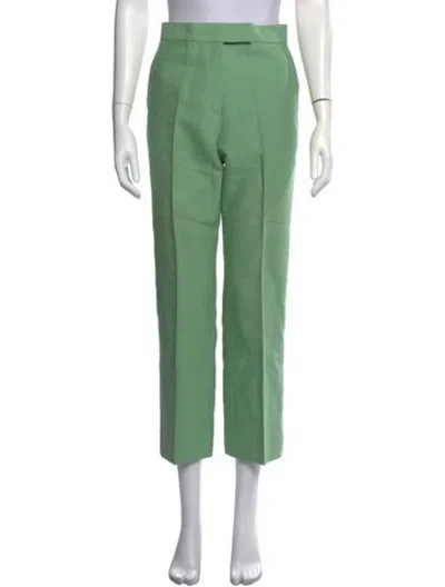 Pre-owned Sandro Straight Leg Pants In Green