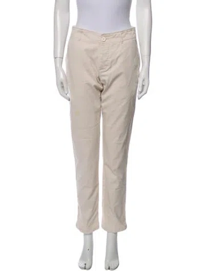 Pre-owned Sandro Straight Leg Pants In Neutral