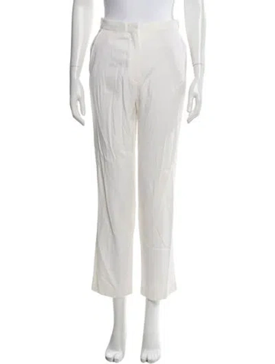 Pre-owned Sandro Straight Leg Pants In Neutral