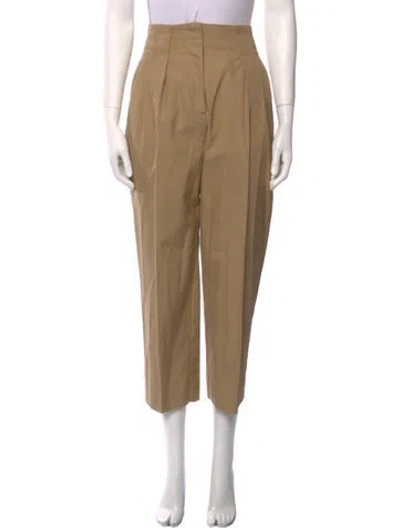 Pre-owned Sandro Straight Leg Pants In Neutral
