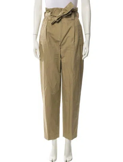 Pre-owned Sandro Straight Leg Pants In Neutral