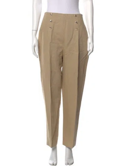 Pre-owned Sandro Straight Leg Pants In Neutral