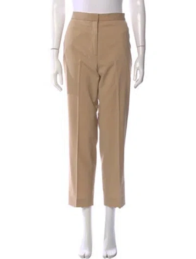 Pre-owned Sandro Straight Leg Pants In Neutral