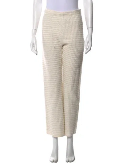 Pre-owned Sandro Straight Leg Pants In Neutral