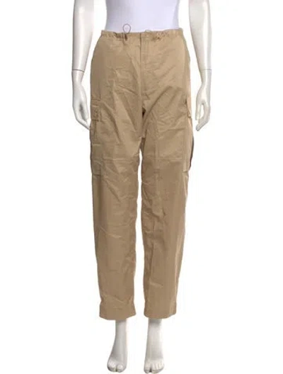 Pre-owned Sandro Straight Leg Pants In Neutral