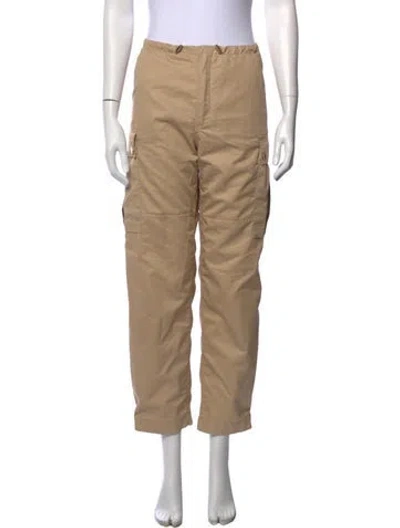 Pre-owned Sandro Straight Leg Pants In Neutrals