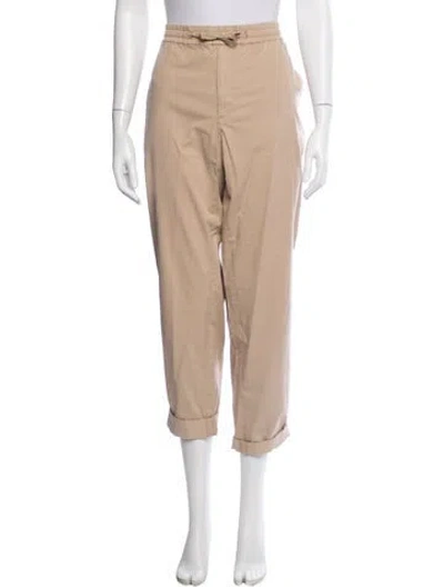Pre-owned Sandro Straight Leg Pants In Neutrals